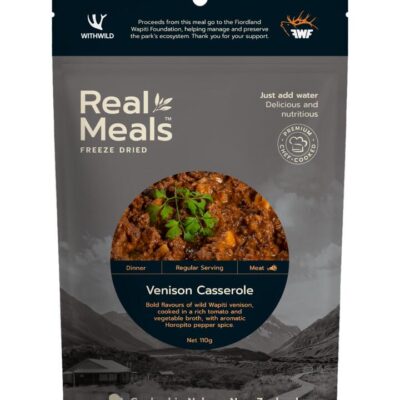 Real Meals Venison Casserole Freeze Dried Meal – 110g Benny's Boardroom Real Meals Venison Casserole Freeze Dried Meal - 110g